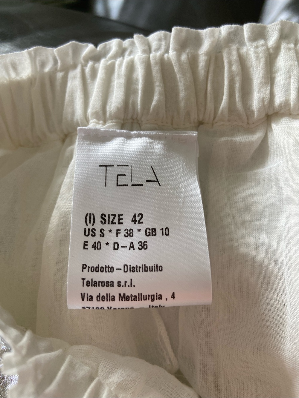 TELA York Pleated Midi Cottom Silver White Skirt - Picture 12 of 13